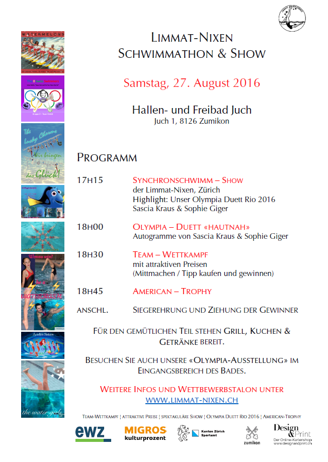 Flyer Programm Schwimmathon 2016